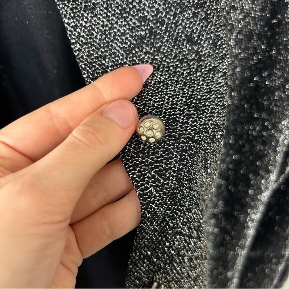 Vintage Montgomery Ward Silver Sparkle Button Down Shirt + Tank Set - Picture 7 of 11